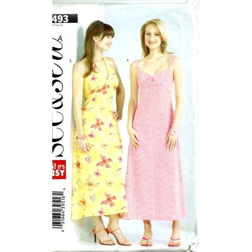 Butterick See and Sew Sewing Pattern 4493 Misses Petite Dress Size 12-16